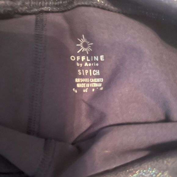 Aerie Off-line Purple Leggings with Wide Waistband - Picture 7 of 8
